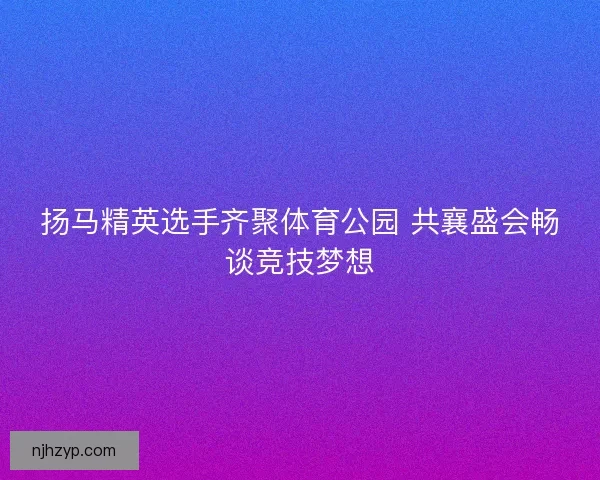 扬马精英选手齐聚体育公园 共襄盛会畅谈竞技梦想